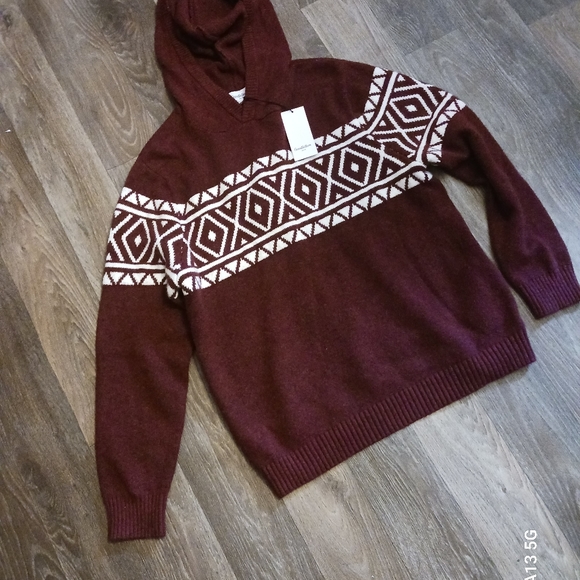 Men's Standard Fit Hoodie Jacquard Pullover Sweater - Goodfellow - Picture 4 of 4